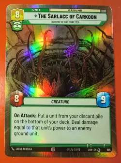 MTG, STAR WARS UNLT, THE SARLACC OF CARKOON, 665, SPECIAL, LAW, NM, FOIL - Image 1