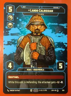 MTG, STAR WARS UNLT, LANDO CALRISSIAN, 809, SPECIAL, LAW, NM, PRESTIGE REGULAR - Image 1