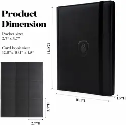 Trading Card Binder 9 Pocket, Fabmaker PU Cover Card Collection Binder for 360 C - Image 3
