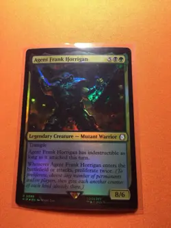 MTG Magic The Gathering Agent Frank Horrigan LP Foil PIP Rare Golgari Fallout - Image 1