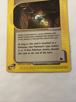 OFFICIAL POKEMON CARD TRAINER CRYSTAL SHARD 122/144 SKY RIDGE VTG TCG E READER - Image 3