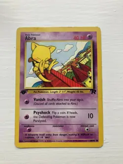 Abra 49/82 first edition Pokemon card Non holo Light Play - Image 2