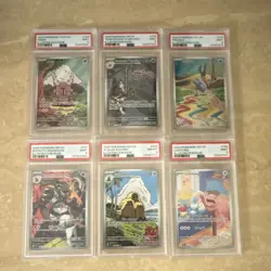 Pokemon PSA Graded Illustration Rare Cards Lot of 6 - Pinsir, Weezing, Houndoom - Image 1