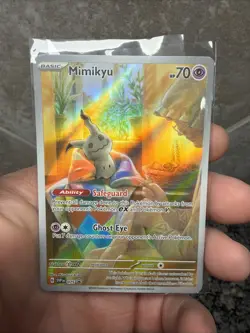 Mimikyu Illustration Rare SVP 075 Pokemon Paldean Fates ETB Promo - Image 1