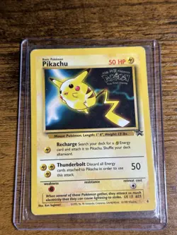 1999 Pikachu Black Star Promo #4 Pokemon Card WB the First Movie - Image 1
