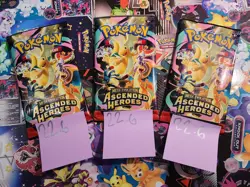 VERY HEAVY! 22.6g Pokemon TCG Ascended Heroes Booster Pack (LOT OF 3 SEALED) - Image 1