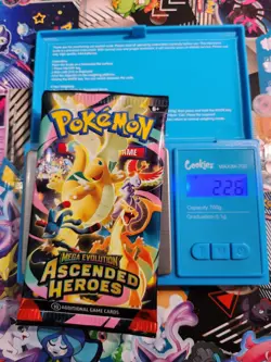 VERY HEAVY! 22.6g Pokemon TCG Ascended Heroes Booster Pack (LOT OF 3 SEALED) - Image 3