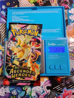 VERY HEAVY! 22.5g Pokemon TCG Ascended Heroes Booster Pack (LOT OF 3 SEALED) - Image 2