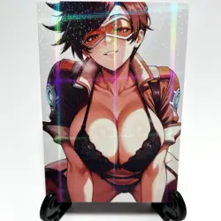 Overwatch Tracer Sexy Hot Anime Waifu Girl Doujin Lewd Goddess Story Art Card - Image 1