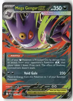 Mega Gengar ex 056/094 Double Rare Phantasmal Flames Pokemon Near Mint - Image 1