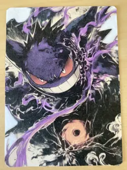 Japanese ART STYLE Gengar Fan Full Art Pokemon Custom Card/perfect bookmark - Image 1
