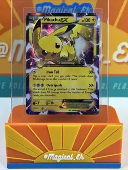 Pikachu EX XY84 Black Star Promo Pokemon TCG 2015 XY Promos DMG - Image 1