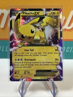Pikachu EX XY84 Black Star Promo Pokemon TCG 2015 XY Promos DMG - Image 3