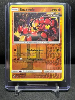 Buzzwole 77/131 Reverse Holo Rare Pokemon 2018 Forbidden Light - NM - Image 1