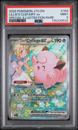 Lillie's Clefairy Ex Special Illustration Pokemon Journey Together 184/159 PSA 9 - Image 1