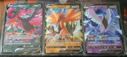 Galarian Moltres Zapdos Articuno V 097 080 058 Pokemon TCG Chilling Reign NM - Image 1