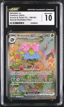 CGC 10 - Venusaur ex 198/165 SIR SV MEW English 151 - Pokemon - Image 1