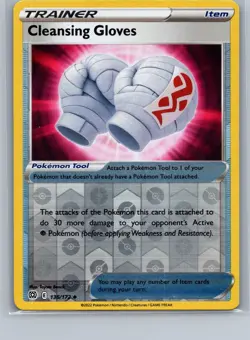 Cleansing Gloves 136/172 Uncommon Reverse Holo Pokemon TCG Brilliant Stars - NM+ - Image 1