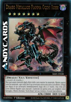 DRAGO METALLICO FIAMMA OCCHI ROSSI • Ultra R • RA01 IT038 • 1Ed • Yugioh! - Image 1