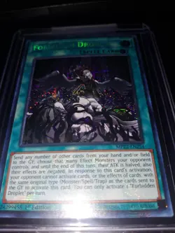 Yugioh! MP22-EN254 Forbidden Droplet PRISMATIC SECRET RARE 1st Ed NM - Image 2