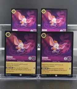 Disney Lorcana Dumbo - The Flying Elephant 46/204 Fabled Uncommon 4 Cards Set - Image 1