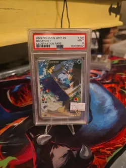 Pokemon TCG Oshawott 105/086 Illustration Rare IR White Flare PSA 9 MINT - Image 1