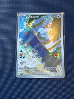 Pokemon TCG White Flare Oshawott 105/86 English Illustration Rare NM - Image 1
