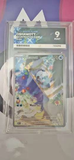 Oshawott Illustration Rare Pokemon TCG White Flare 105/086 English Edition Ace 9 - Image 1