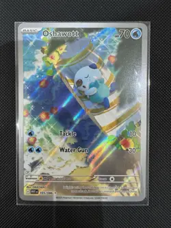 Pokemon TCG Oshawott Illustration Rare White Flare Card 105/086 English Edition - Image 1