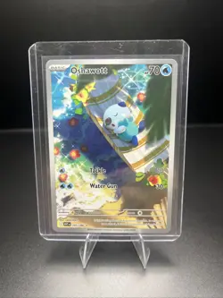 Pokemon TCG Oshawott 105/086 SV: White Flare Illustration Rare Near Mint - Image 1