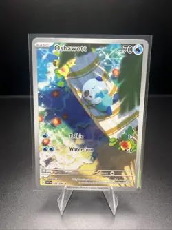 Pokemon TCG Oshawott 105/086 SV: White Flare Illustration Rare Near Mint - Image 3