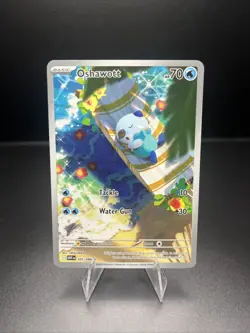Pokemon TCG Oshawott 105/086 SV: White Flare Illustration Rare Near Mint - Image 5