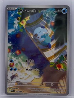 Pokemon TCG Oshawott 105/086 – White Flare – Illustration Rare – NM - Image 1