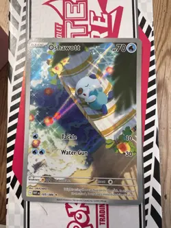 Pokemon TCG Oshawott Illustration Rare White Flare Card 105/086 English - Image 1