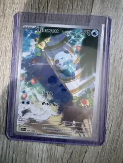 Pokemon TCG Oshawott Illustration Rare White Flare Card 105/086 - Image 1