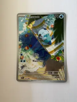 Pokemon TCG Oshawott Illustration Rare White Flare Card 105/086 Near Mint - Image 1