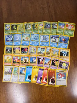 Pokemon Base Set Uncommon/Common WotC - 42 Card Lot 2 LP/MP - Image 1