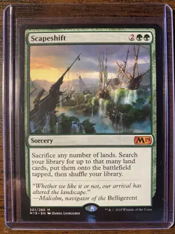 Scapeshift Core Set 2019 Mythic Green Sorcery 201 Regular English MTG Card - Image 1