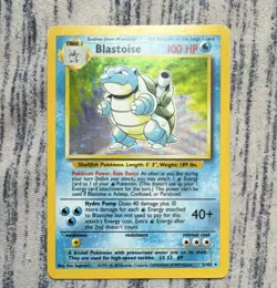 Blastoise 2/102 Base Set Holo Rare Pokemon Card English Stage 2 - Image 1