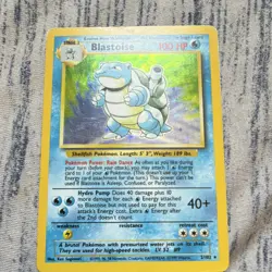 Blastoise 2/102 Base Set Holo Rare Pokemon Card English Stage 2 - Image 2
