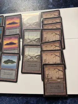 MTG- Alpha Land Set- Swamp,Island, Forest, Mountain, Plains. Set (24) Cards - Image 5