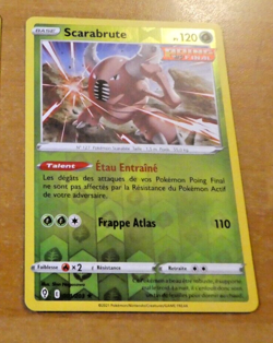POKEMON EVOLUTION CELESTE FRANCAISE CARD REVERSE CARTE Scarabrute 001/203 FR NM - Image 1