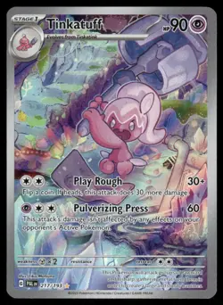Pokemon Cards Tinkatuff 217/193 Paldea Evolved Illustration Rare NM - Image 1