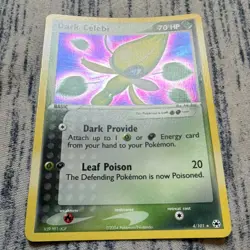 Pokemon TCG Dark Celebi 4/101 Hidden Legends Holo Rare Reverse Holo Card - Image 1