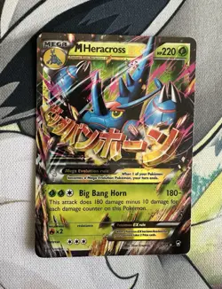 Pokemon M Heracross EX 5/111 XY Furious Fists Holo Ultra Rare Card - DMG - Image 2