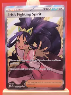 Iris's Fighting Spirit 180/159 Journey Together Full Art Supporter Pokemon Card - Image 1