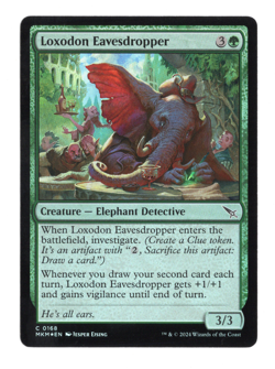 MTG-Loxodon Eavesdropper-Murders at Karlov Manor-168-Near Mint-Foil - Image 1
