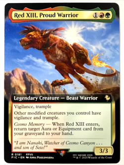 MTG Red XIII, Proud Warrior (Extended Art) Commander: Final Fantasy 181 NM - Image 1