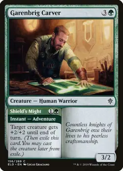 Garenbrig Carver 156 ELD Common MTG Human Warrior Green Instant Lucas Graciano - Image 1