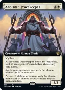 Anointed Peacekeeper (Extended Art) NM #383 Dominaria United MTG - Image 1